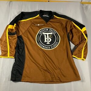 Anaheim Ducks Throwback Hockey Jersey Mens XL #45 Brown Yellow Retro Team Appare